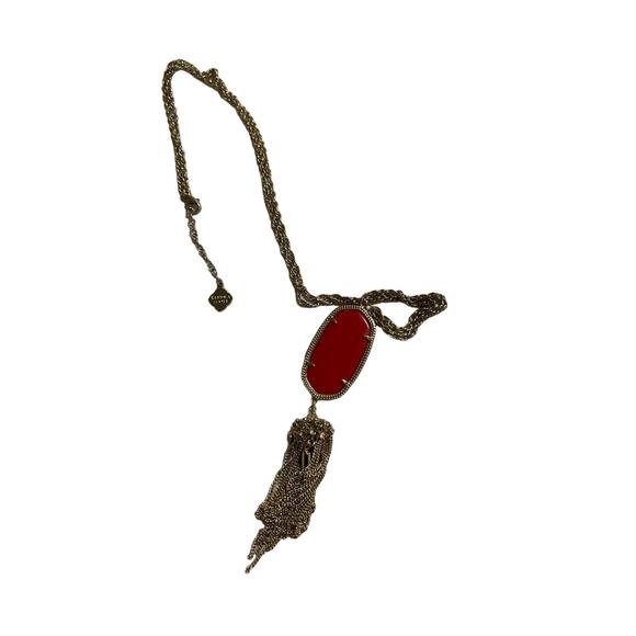Kendra Scott Red Tassel Necklace - Picture 1 of 2
